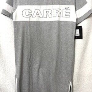 Carré Paris Gray Marle short sleeved t-shirt with white stripe NWT Men's Size XS